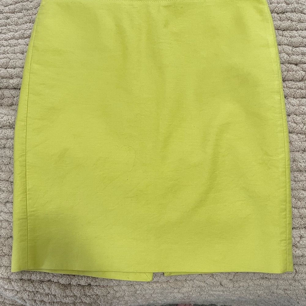 J. Crew Green Mini Pencil Skirt for Casual Wear